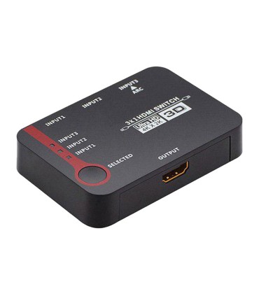 سوئیچ 3 پورت HDMI با قابلیت 3D و رزولوشن 4Kx2K با ریموت کنترل لایمستون LS-HS0301