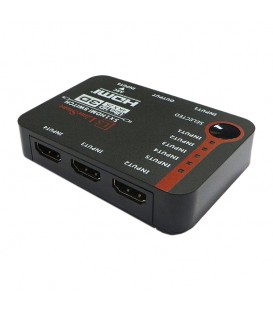 سوئیچ 5 پورت HDMI با قابلیت 3D و رزولوشن 4Kx2K با ریموت کنترل لایمستون LS-HS0501