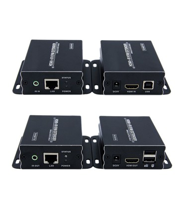 افزایش طول HDMI بر روی کابل شبکه تا 60 متر با قابلیت KVM لایمستون LS-HKE60