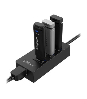 هاب 4 پورت USB 3.0 با پورت LAN اوریکو HR01-U3