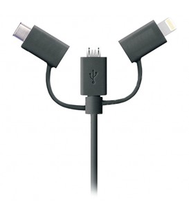 کابل تبدیل USB به Iphone Lightning و Type-C و Micro USB فرانت FN-UCLMB100