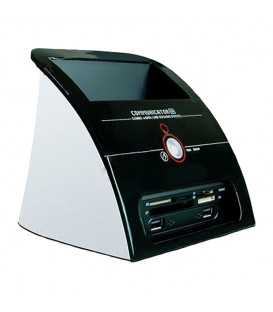 پایه نگهدارنده هارد (داک) 2.5 و 3.5 اینچ USB 2.0 با 2 پورت ورودی SATA همراه رم ریدر و هاب فرانت FN-U2DS112