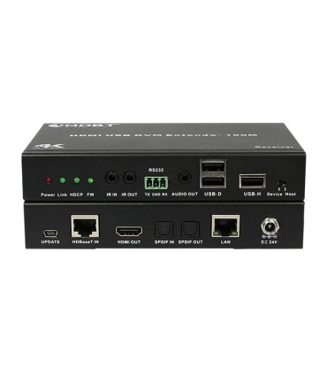افزایش طول Audio و LAN و RS232 و USB KVM و HDMI بر روی کابل شبکه تا 100 متر با ریموت کنترل فرانت