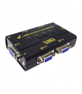 کی وی ام سوئیچ 4 پورت VGA اتوماتیک همراه کابل کی نت پلاس KP-U624