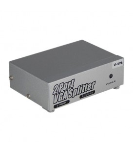 اسپلیتر 2 پورت VGA همراه آداپتور وی نت