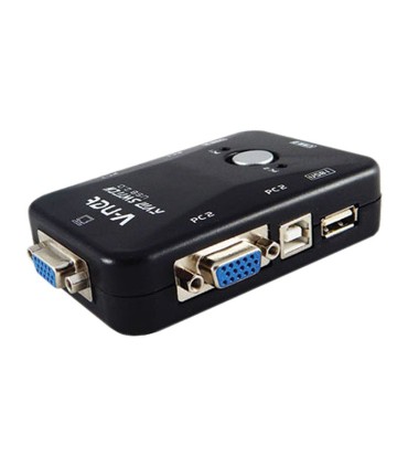 کی وی ام سوئیچ 2 پورت VGA دستی وی نت