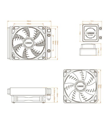 خنک کننده پردازنده گرین GLACIER 120A