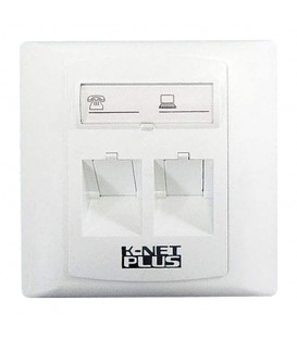فیس پلیت دو پورت 45 درجه کی نت پلاس KP-N1141