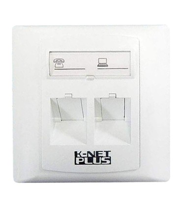 فیس پلیت دو پورت 45 درجه کی نت پلاس KP-N1141