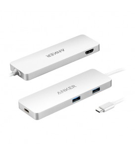 هاب 4 پورت Type C به USB 3.0 با پورت HDMI با قابلیت PD انکر A8342