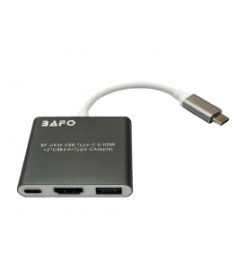تبدیل Type C به HDMI و Type C و USB 3.0 بافو BF-2635