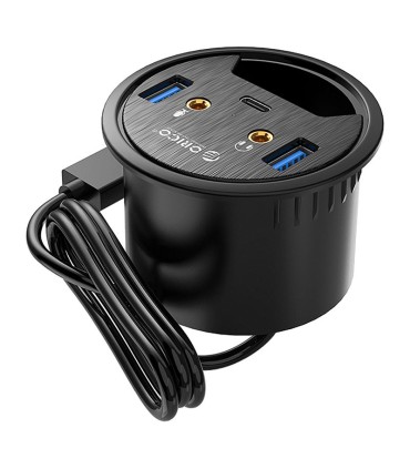 هاب 5 پورت USB 3.0 با میکروفون و هدفون و Type C اوریکو DESK-2U1C