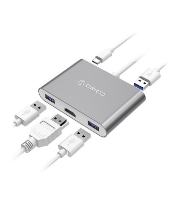هاب 5 پورت Type C به USB 3.0 با پورت HDMI با قابلیت PD اوریکو RCH3A
