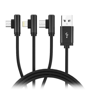 کابل تبدیل USB به Iphone Lightning و Type-C و Micro USB اوریکو H3S-12