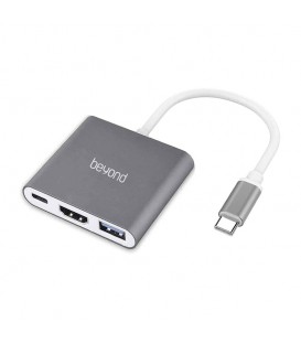 هاب 3 پورت Type C به 3.0 USB با پورت HDMI با قابلیت PD بیاند BA-410