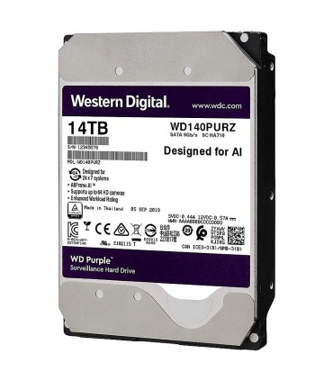 هارد دیسک اینترنال وسترن دیجیتال Purple WD140PURZ ظرفیت 14 ترابایت