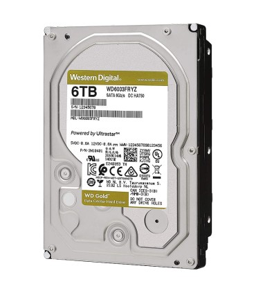هارد دیسک اینترنال وسترن دیجیتال Gold WD6003FRYZ ظرفیت 6 ترابایت