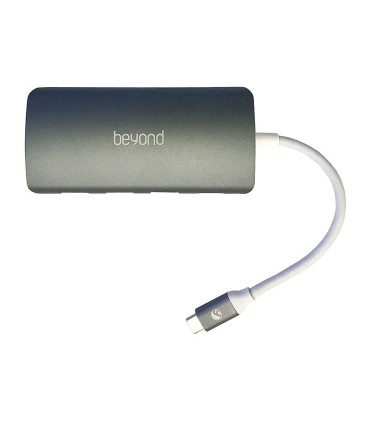 هاب 8 پورت Type C به USB با پورت LAN و درگاه کارت حافظه بیاند BA-495
