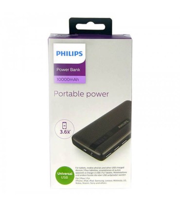 پاور بانک فیلیپس DLP2710NB با ظرفیت 10000 میلی آمپر ساعت