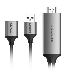 تبدیل USB 2.0 به HDMI کیفیت 1080p همراه پورت تقویت کننده USB 2.0 یوگرین CM151