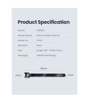 نظم دهنده کابل 18 سانتی متری  یوگرین 20245 LP401