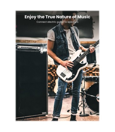 کابل 1 به 1 صدا استریو 6.35 میلی متر (AUX) یوگرین AV128