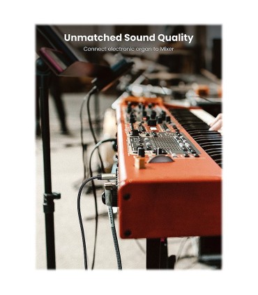 کابل 1 به 1 صدا استریو 6.35 میلی متر (AUX) یوگرین AV128