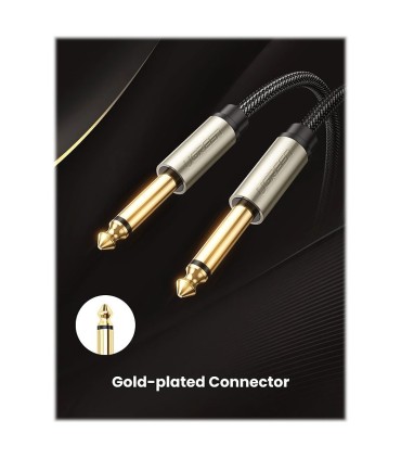 کابل 1 به 1 صدا استریو 6.35 میلی متر (AUX) یوگرین AV128