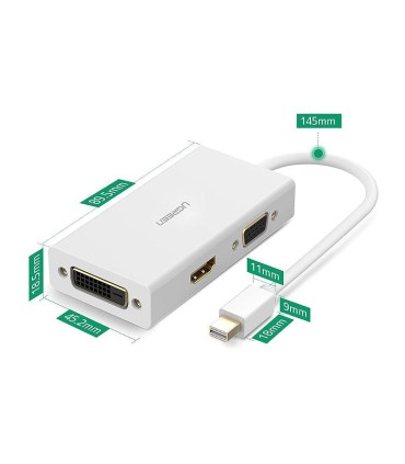 تبدیل Mini DisplayPort به 1+24 DVI-D و HDMI و VGA یوگرین MD114