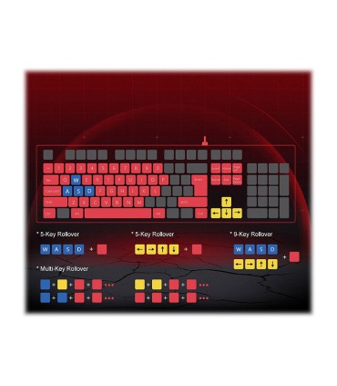 کیبورد و ماوس باسیم گیمینگ ای فورتک Q1300