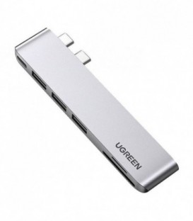 هاب 6 پورت Type C به USB 3.0 و درگاه کارت حافظه با قابلیت PD یوگرین 60560 CM251