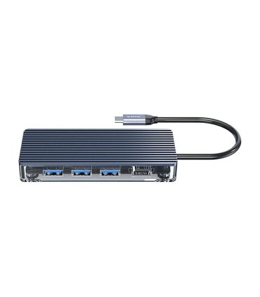 هاب 8 پورت Type C به USB 3.0 با پورت Type C و HDMI و LAN و درگاه کارت حافظه با قابلیت PD اوریکو WB-8P