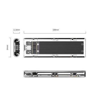 باکس هارد NVMe M.2 اوریکو TCM2-C3