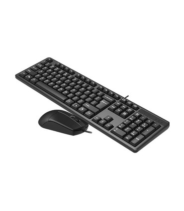 کیبورد و ماوس باسیم ای فورتک KK-3330S با حروف فارسی