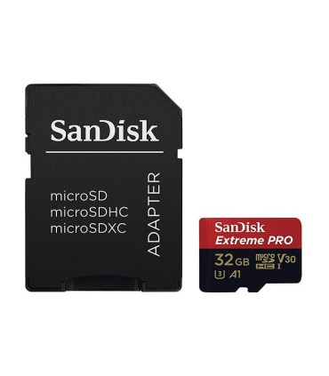 کارت حافظه microSDHC سن دیسک Extreme PRO کلاس 3 سرعت 170MBps ظرفیت 32 گیگابایت همراه با آداپتور SD
