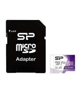 کارت حافظه microSDXC سیلیکون پاور Superior Pro کلاس 10 سرعت 100MBps ظرفیت 128 گیگابایت همراه با آداپتور SD