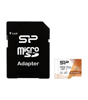 کارت حافظه microSDXC سیلیکون پاور Superior Pro کلاس 10 سرعت 100MBps ظرفیت 256 گیگابایت همراه با آداپتور SD
