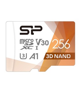 کارت حافظه microSDXC سیلیکون پاور Superior Pro کلاس 10 سرعت 100MBps ظرفیت 256 گیگابایت همراه با آداپتور SD
