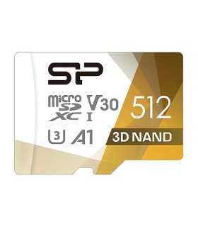 کارت حافظه microSDXC سیلیکون پاور Superior Pro کلاس 10 سرعت 100MBps ظرفیت 512 گیگابایت همراه با آداپتور SD