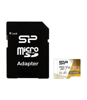 کارت حافظه microSDXC سیلیکون پاور Superior Pro کلاس 10 سرعت 100MBps ظرفیت 512 گیگابایت همراه با آداپتور SD