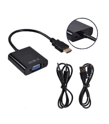 تبدیل HDMI به VGA با کیفیت Full HD همراه صدا فرانت FN-HVAM