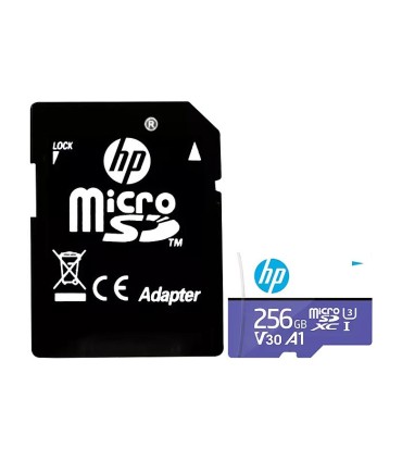 کارت حافظه microSDXC اچ پی mx330 کلاس 10 سرعت 100MBps ظرفیت 256 گیگابایت همراه با آداپتور SD