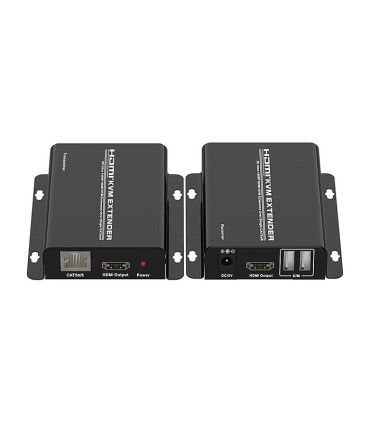 افزایش طول 1.3 HDMI و USB (کی وی ام) بر روی کابل شبکه تا 60 متر تی سی تی TC-KEX-60