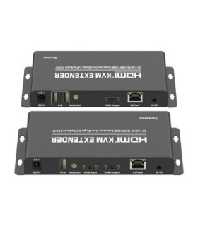 افزایش طول HDMI و USB بر روی کابل شبکه تا 200 متر تی سی تی TC-KEX-200P