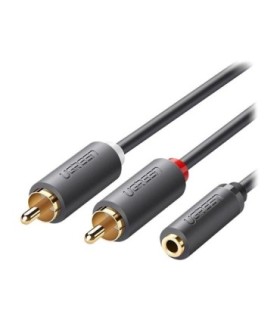 کابل 2 به 1 صدا استریو RCA به 3.5 میلی متر ماده یوگرین AV102