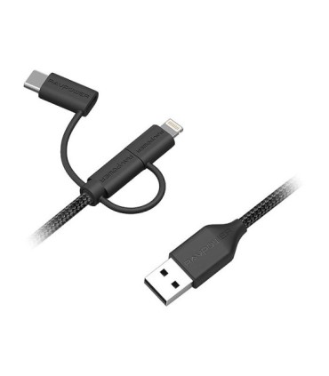 کابل تبدیل USB به Iphone Lightning و Type-C و Micro USB راوپاور RP-CB021