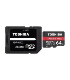 کارت حافظه microSDXC توشیبا M303 کلاس 10 سرعت 98MBps ظرفیت 64 گیگابایت همراه با آداپتور SD