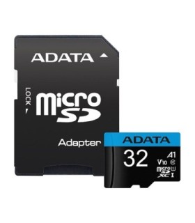 کارت حافظه microSDHC ای دیتا Premier A1 V10 کلاس 10 سرعت 100MBps ظرفیت 32 گیگابایت همراه با آداپتور SD
