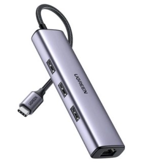 هاب 4 پورت Type C به USB 3.0 با پورت LAN یوگرین 60600 CM475