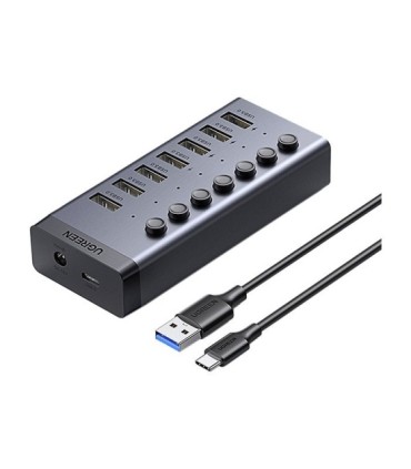 هاب 7 پورت USB 3.0 کلید دار همراه آداپتور یوگرین 30778 CM481